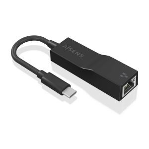 AISENS Conversor USB3.1 Gen1 USB-C a Ethernet Gigabit 10/100/1000 Mbps, Negro, 11 cm