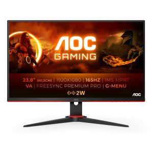 AOC 24G2SAE/BK pantalla para PC 60,5 cm (23.8") 1920 x 1080 Pixeles Full HD Negro, Rojo