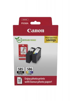 Canon PG-585/CL-586 PVP cartucho de tinta 2 pieza(s) Original Negro, Cian, Magenta, Amarillo