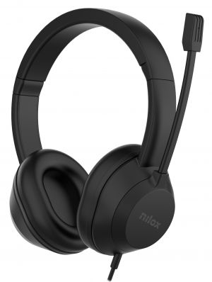 Nilox NXAUSB02 auricular y casco Auriculares Alámbrico Llamadas/Música USB tipo A Negro