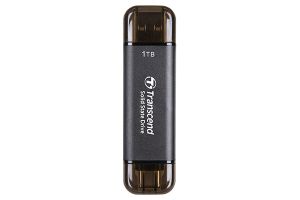 Transcend ESD310C Tecnología Thunderbolt (Rayo) 1 TB USB tipo A a USB tipo C USB 3.2 Gen 2x2 Negro