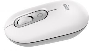 Logitech POP Mouse, ratón inalámbrico Bluetooth compacto y portátil con botones programables y clics discretos, tecnología Easy-Switch para alternar hasta 3 dispositivos, portátil, tablet, PC: Blanco