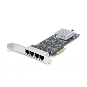 StarTech.com Tarjeta PCI Express de Red Ethernet 4 Puertos NBASE-T 2,5G - NIC I225-V - Tarjeta de Red de 4 Puertos para Ordenador de Sobremesa - Tarjeta PCIe de Red LAN