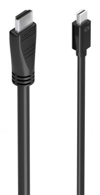 AISENS Cable conversor MINI DP a HDMI 4K@60Hz, MINI DP/M-HDMI/M, Negro, 5.0m