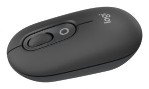 Logitech POP Mouse, ratón inalámbrico Bluetooth compacto y portátil con botones programables y clics discretos, tecnología Easy-Switch para alternar hasta 3 dispositivos, portátil, tablet, PC: grafito