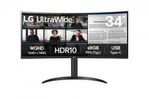 LG 34WR50QK-B pantalla para PC 86,4 cm (34") 3440 x 1440 Pixeles Wide Quad HD Negro